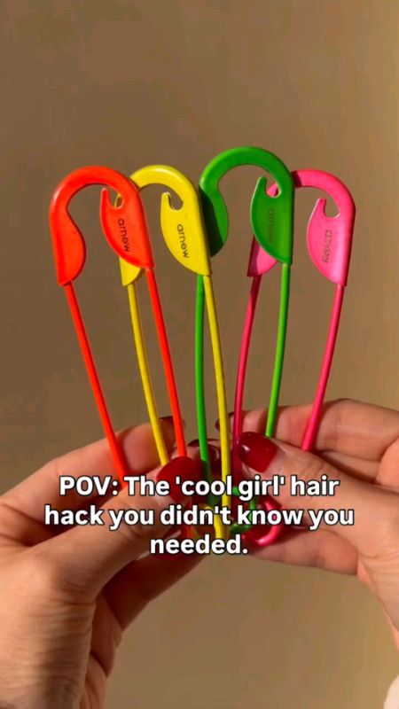 Simple Silver Pin Metal Hairpin Unique Color Style#hairpin#hairstyle#uniquecolor#womenshair