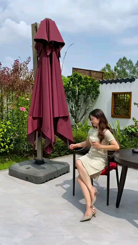 Outdoor sunshade umbrella courtyard umbrella balcony open-air umbrella shed outdoor Roman umbrella#MasMuraSaShopee #freecoinslnshopeevidio