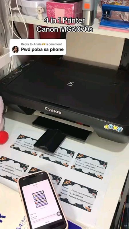 Check out Canon MG3070S 3-in-1 Printer with Wireless Connectivity and Refillable Ink for Print, Scan, and Copy #canonprinter #printer #scan #shopee