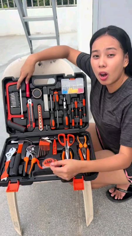 REAIM Tools Set Original Hand Tools Kit 102PCS Household Tool Woodworking#highquality