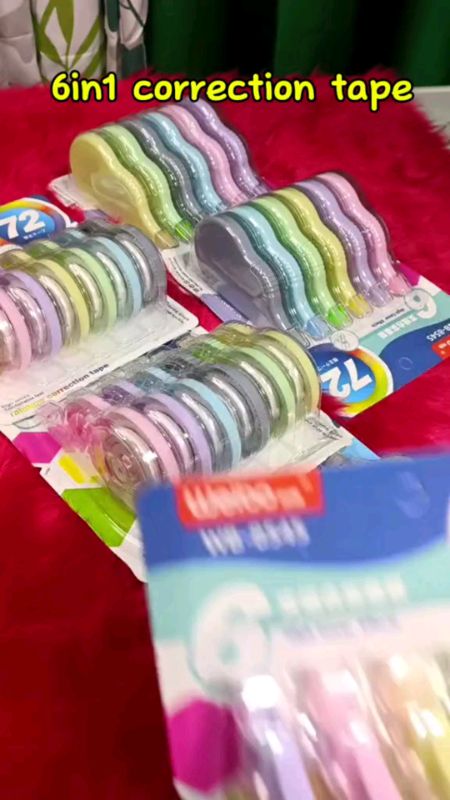 Correction tape 6pcs 72m total value pack#freecoinsinshopeevideo #masmurasashopee #correctiontape #6pcs