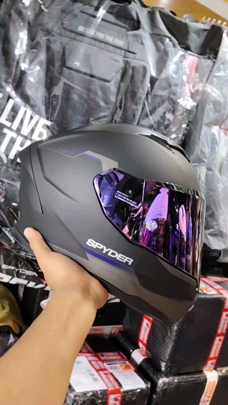 Spyder Corsa Full Face Dual Visor Motorcycle Helmet #Spyder #helmet #dualvisor #freecoinsinshopeevideo