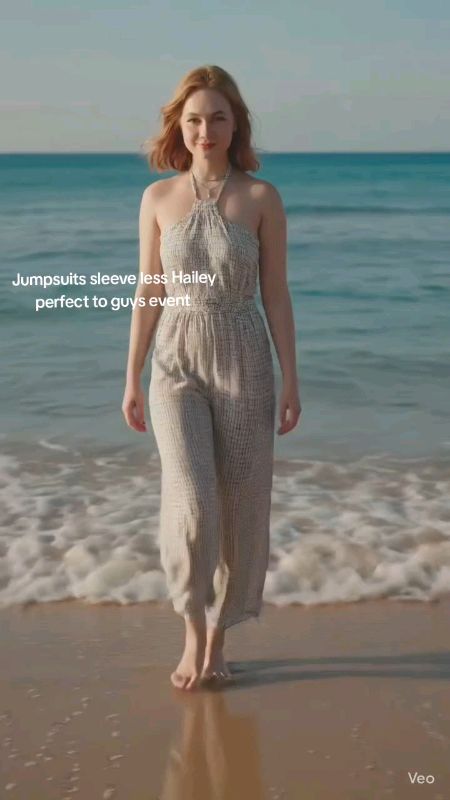 #Mc small 2*l Hailey Widelleged halter jumpsuitbplus size casual crepe fabric women swear #shopeetrendng