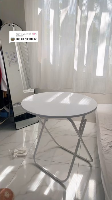 #roundtable #foldabletable #aesthetictable #whitetable #studytable