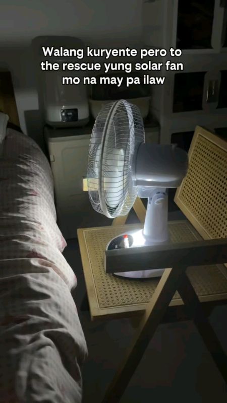 POWERPH 12 14inch Rechargeable Electric Solar Fan with Solar Panel #Legit #Goodquality #Sulit
