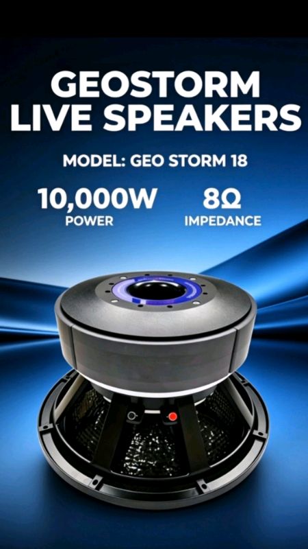 GEOSTORM / LIVE SPEAKERS - Model: GEO STORM 18 - Power Rating: 10,000W - Impedance: 8Ω #sulitdeal #heavyduty #shopeefinds #subwoofer #speaker