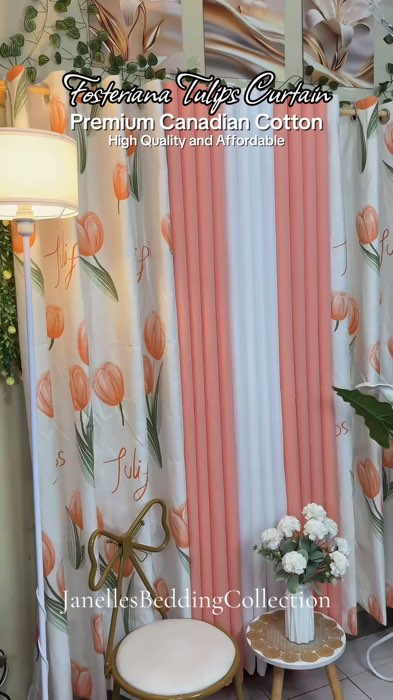 Make your home clean and classy with tulips curtain #janellesbeddingcollection #fyp #curtain #shopeebudol