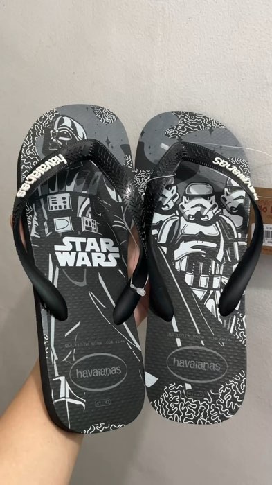 #￼Havaianas Star Wars Black/Black/White Flip Flops