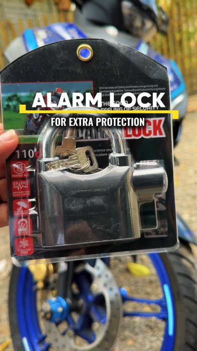 Hindi mo na kailangang mangamba sa parking. 🔒💯 Secure ka na, may alarm pa! Sulit na sulit sa presyo—grab mo na habang naka-sale! #AlarmLock #padlock