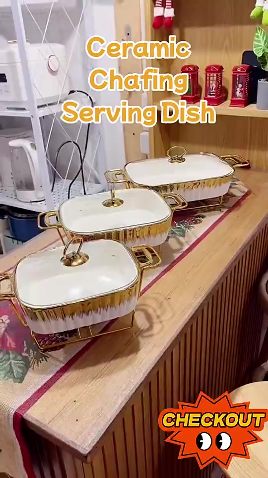 Ceramic Chafing Serving Dish