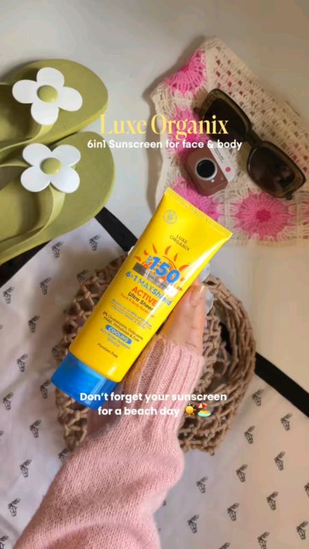 LUXE ORGANIX 6 in 1 Maxshield Active Ultra Sheer Face and Body Sunscreen 100ml #checkout #viral #trending #fyp #budol  #foryou #budolfinds #trend
