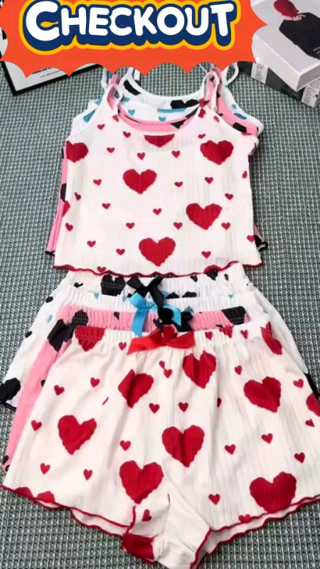 Buy 1 Take 1 Summer sexy halter shorts pajamas set for Women Sweet Camisole Shorts 2-piece Set#masmurasashopee #freecoinsashopee #buynow
