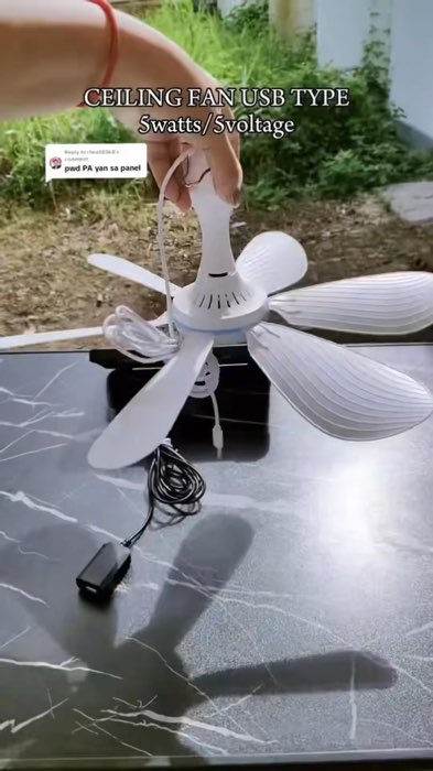 USB CEILING FAN FOR POWERBANK OR SOLAR #usbceilingfan #usbfan #ceilingfan #solarceilingfan #ceilingfanPowerbank #emergencyceilingfan #ceilingfanusb