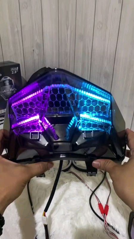 AYOTO CLICK BEAT tail light V1 V2 V3 LED crystal assembly stop brake rear lamp RGB bluetooth APP control#checkoutnow #masmurasashoppee