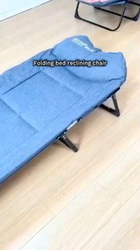 Folding Bed Reclining Chair with Foam #PortableFoldingBed #FoamPaddedChair #EasyToStore #EasyToCarry #SoftComfort #RelaxationVibes #CampingGear