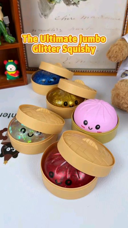 glitter dumpling squishy #dumplingsquishy #glittersquisy #antistresstoy #squishytoy