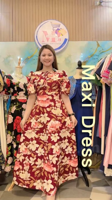 VERONICA FILIPINIANA SLEEVES RIBBON TIE BUTTONS MAXI FORMAL ELEGANT DRESS | #taytayfindsph #maxidress #filipinianadress #eventdress #ChurchDress
