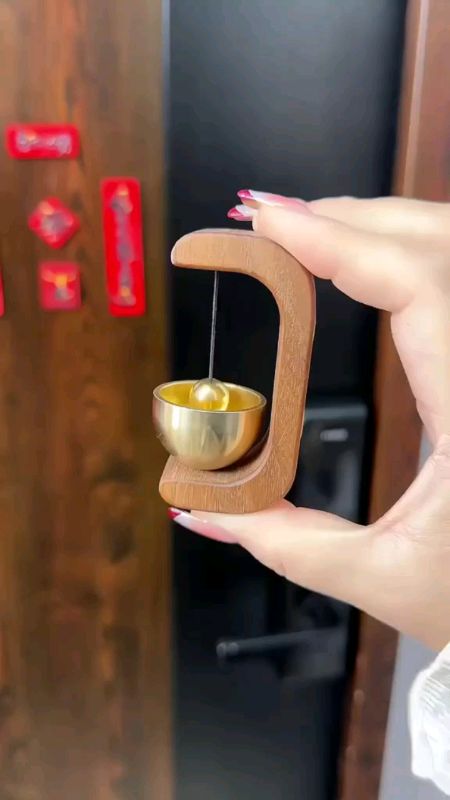 Japanese Style Self-adhesive Wood Doorbell Magnetic Brass Home Door Wooden Wind Chimes Decor#trend #ShopeePHPaydaySale #MasMuraSaShopee #FreeCoinsInSh