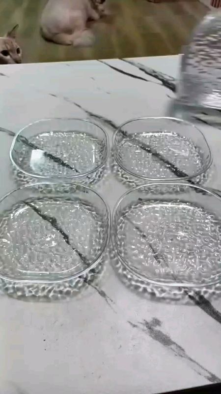 8PCS /Set Snack Bowl Fruit Plate Dessert Plate Plastic