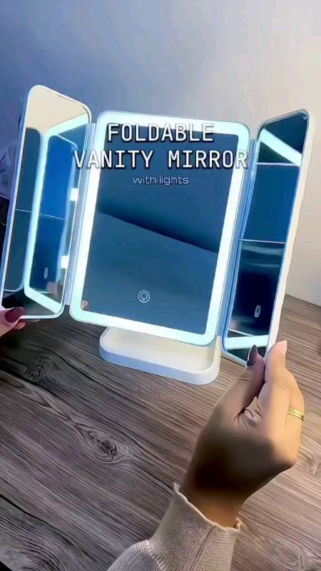 CU Vanity Mirror With Lights For Makeup Mirror For Table Aesthetic Folding Mirror With Light#trend #ShopeePHPaydaySale #MasMuraSaShopee #FreeCoinsInSh