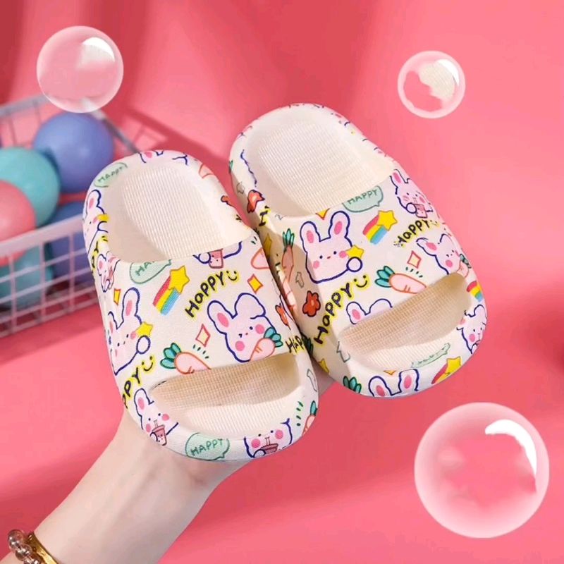 Cartoon printing children's home soft bottom girls bathroom PVC boys slippers #murasashopee #shopee #trending #trend #slippers #sandals #toddler