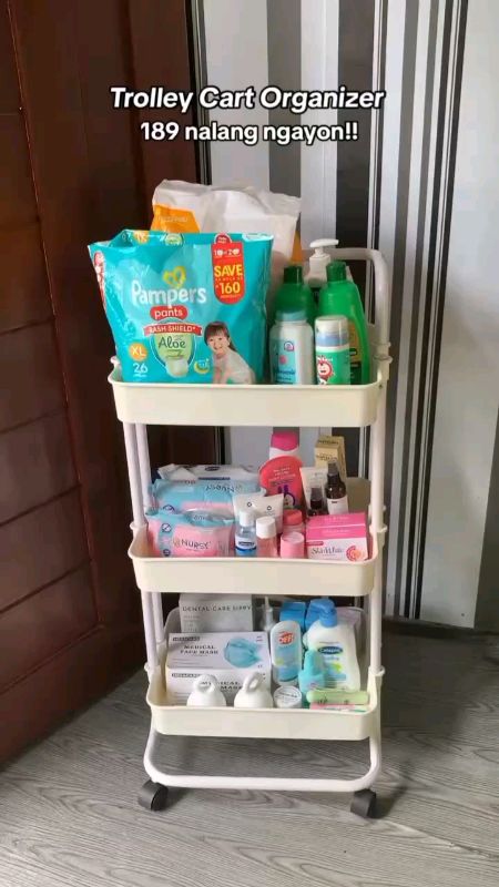 Sulit sa ganda at tibayTrolley Cart Organizer #shoppeevideo #trending #shoppeecoins