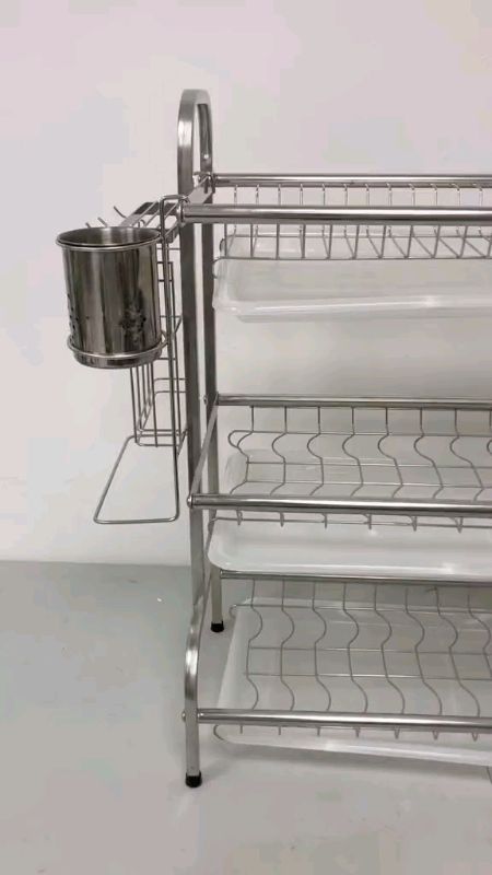 3 layer dish rack organizer