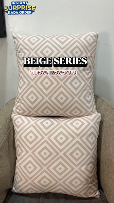 🛒Beige pillowcase napaka aesthetic Ang design check out mo na yan#beigepillowcase#beigethrowpillow#masmurasashoppee
