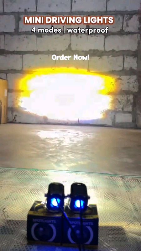 2pcs mini driving light white and yellow pair with domino 3way switch universal motorcycle led #MasMuraSaShopee #FreeCoinsInShopeeVideo