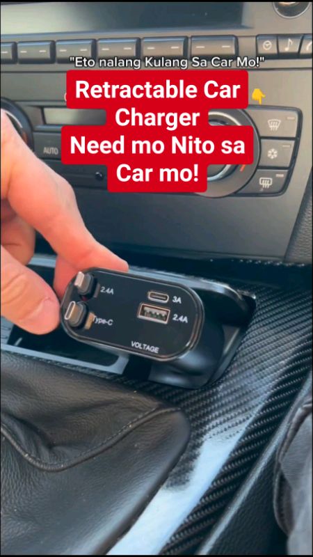 Ang bilis mag Charge! Check out na! #retractablecarcharger #carcharger #carfastcharger #caraccessories #carparts  #carorganizer #carphonecharger