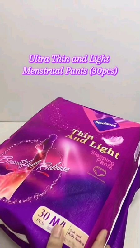 Meniaoes 30pcs napkin diaper for menstruation sleeping pants napkin Night Prevent leakage Disposable#menstrualpants #menstrualdiaper #trending #sulit