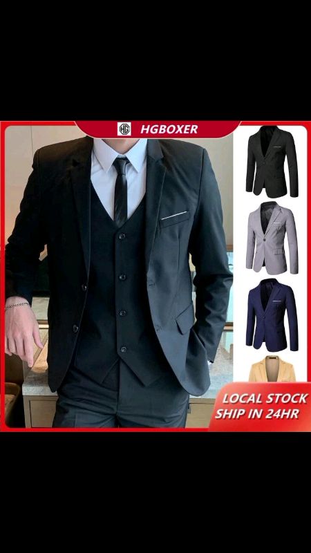Men's Premium Black Slim Fit Blazer #coat #formaljacket #mensblazer