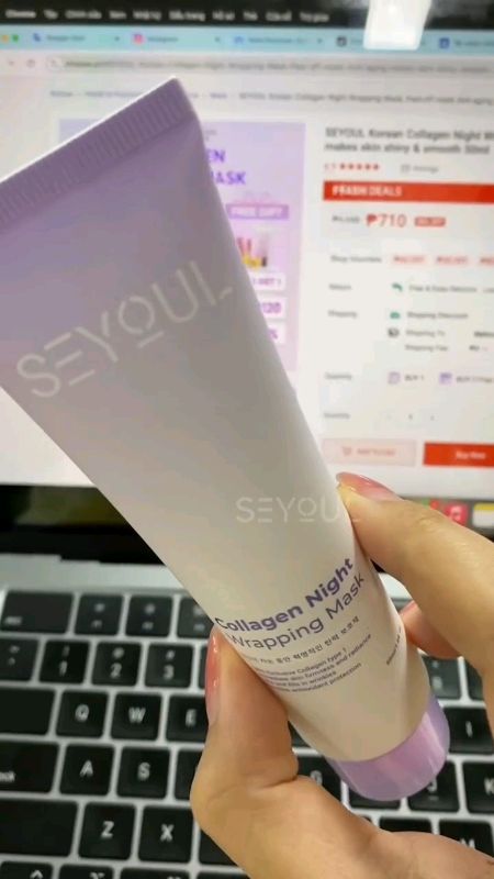 COLLAGEN NIGHT WRAPPING MASK ✨🇰🇷#collagen #NightWrappingMask #sleepingmask #korea #skincare
