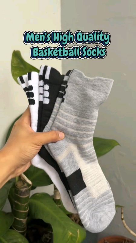 Men's High Quality Basketball Socks Thickened Towel Bottom Loop Socks Short/high Tube Running Outdoor Socks Sports Socks for Men Durable Comfortable