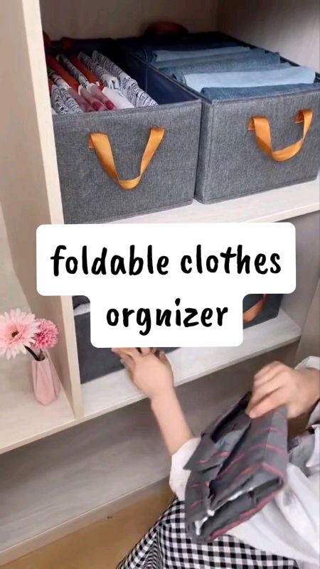 Foldable clothes organizer/storage box ✨️😍🥰 #organizer #foldable #storagebox #spacesaver #largecapacity #MasMuraSaShopee #FreeCoinsInShopeeVideo
