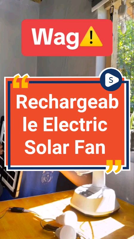 Rechargeable Electric Solar Fan #electicfan #ShopeePHPaydaySale #MasMuraSaShopee #FreeCoinsInShopeeVideo #fyp #viral #trending #shopnow #buynow #sale