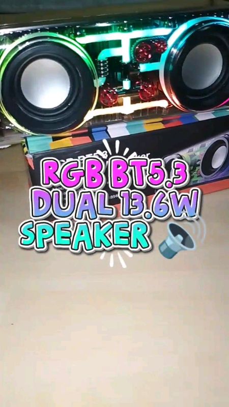 V8 Dual Horn Bluetooth Transparent Mecha Wireless Speaker 🔊#v8 #v8speaker #rgbspeaker #dualspeaker #bluetoothspeaker #minispeaker #shopeeVideo #fyp