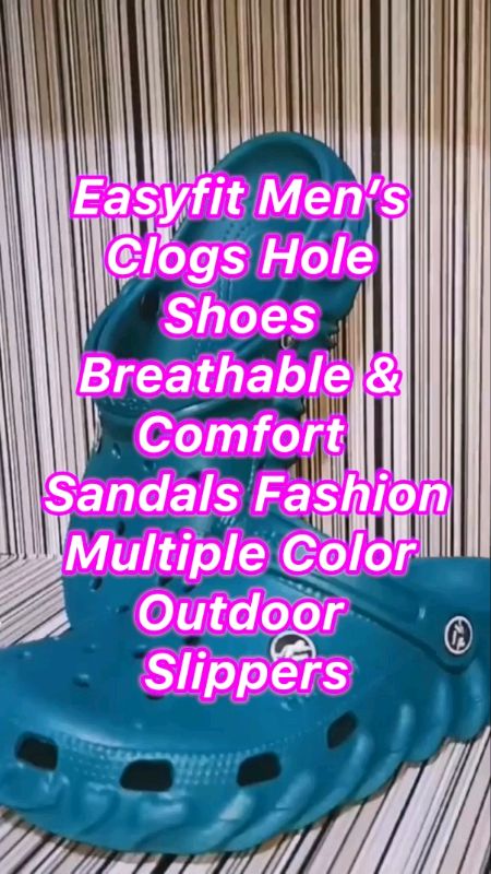 Easyfit Men’s Clogs Hole Shoes Breathable & Comfort Sandals Fashion Multiple Color Outdoor Slippers #shopee #fyp #viral #trending #highquality #cross
