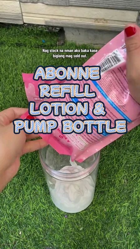 abonne collagen body lotion with refill plastic bottle #abonne #AbonneLotion #refilllotion #plasticbottle #pumpbottle