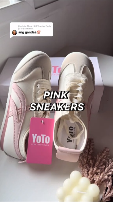 this casual pink sneakers🎀 #sneakers #casualshoes #pinkshoes #yotoshoes #fyp #trending