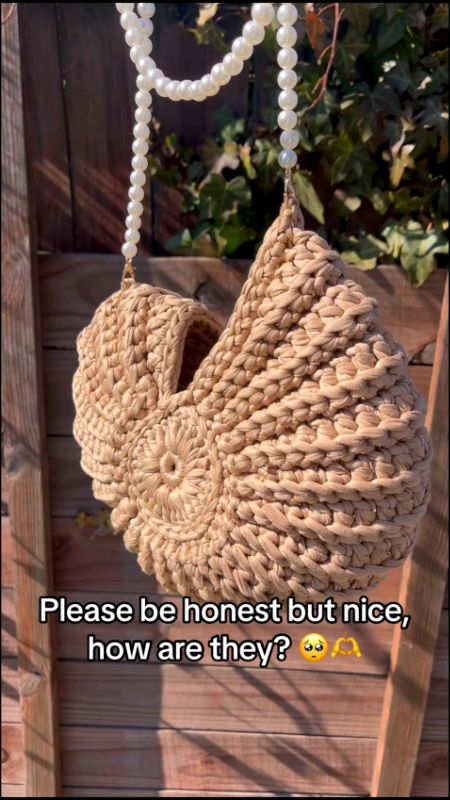 Handmade Sea Shell Crochet Bag #crochetbag  #shellbag #bag #handmadebags