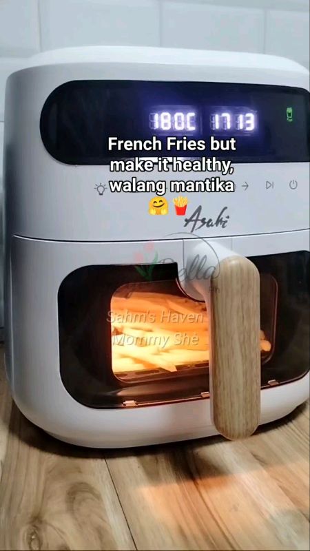 ASAHI AIR FRYER Mas Healthy cooking na, no need oil to fry saktong luto lagi 👌🍟🍗 #asahi #asahiairfryer #asahiwoodseries #airfyer  #HugotSaShopee