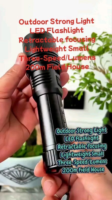 Outdoor Strong Light LED Flashlight Retractable focusing Lightweight. #Flashlight#PowerBank#Light#Led#MasMuraSaShopee#Trending #FreeCoinSaShopee