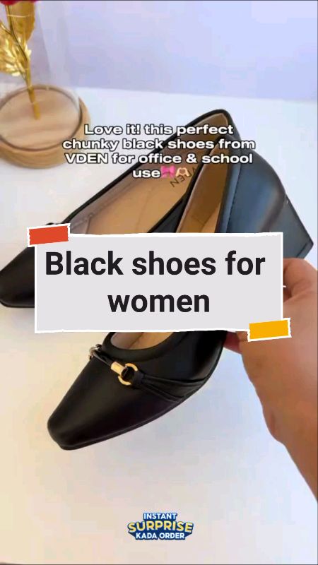 School shoe's with heel's for ladies#schoolshoesforwomen #officeshoes #blackheelshoes #fyp #FreeCoinsInShopeeVideo