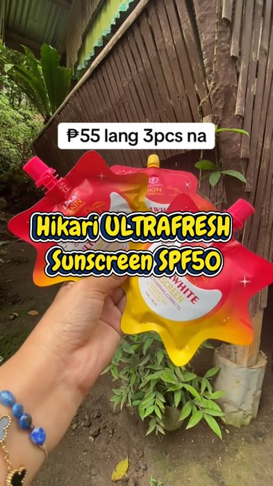 Hikari ULTRAFRESH Sunscreen SPF50. #hikari #MasMuraSaShopee #FreeCoinsInShopeeVideo #ShopeePHPaydaySale #WishlistMoSagotKo #fyp #viral