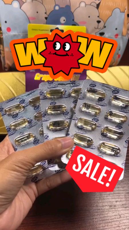 ATC Grape Seed Oil #GrapeSeedCapsule #GlowingSkin #AntiAging #HealthySkin #BeautySupplement #ShopeeFinds #ShopeeBeauty #VitaminsPH #ShopeeSale