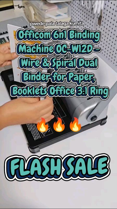#Stitch #Masmurasashopee #FreecoinsInShopeeVideo #ShopeePHPaydaySale Officom 6n1 Binding Machine OC-W12D - Wire & Spiral Dual Binder for Paper, Bookle