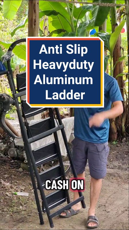 Anti-slip Aluminum Heavyduty Foldable Ladder #ladder #heavyduty #antislip #FreeCoinsInShopeeVideo #MasMuraSaShopee #ShopeePHPaydaySale #fyp #buynow