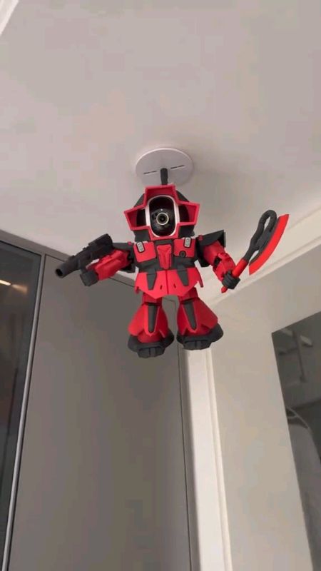 3D Decorative Gundam Zhagu Skin Case for Surveillance Camera Suitable for Xiaomi C200 / Tapos C200 CCTV #affordable #hasslefree #housedecor #cctv #DIY