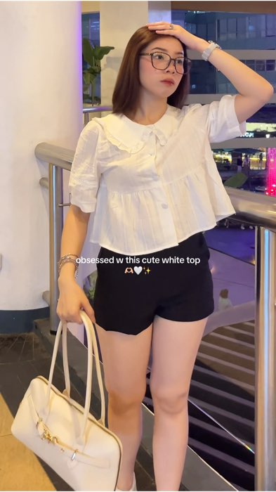 doll collar blouse for women #top #dollcollar #MasMuraSaShopee #plain #shortsleeve #cute #blouse